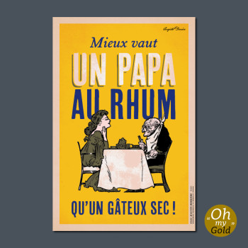 Carte Postale PAPA AU RHUM