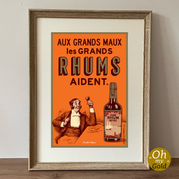 Affichette LES GRANDS RHUMS